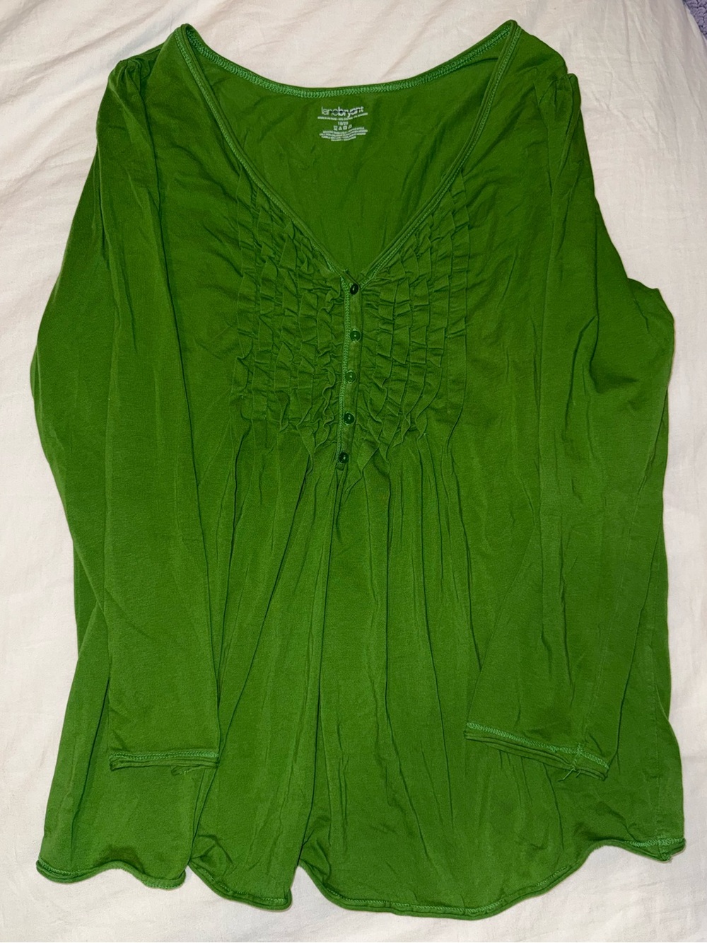 Lane Bryant Green Blouse